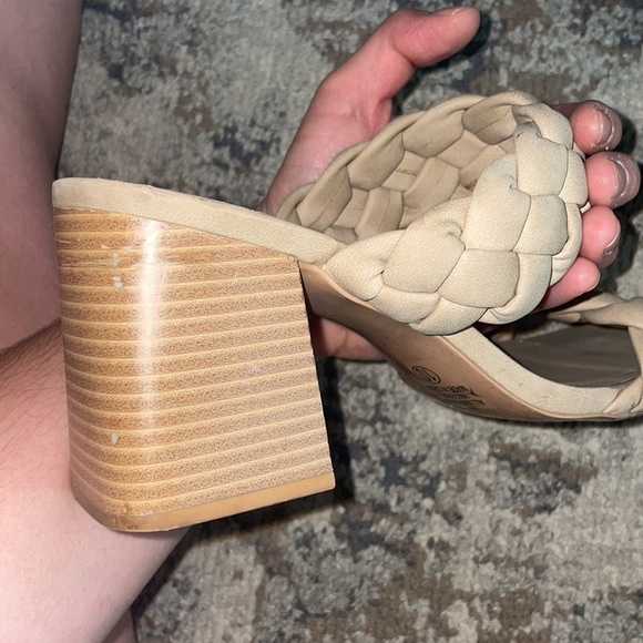 Tan Braided Strap Heels - Picture 2 of 5